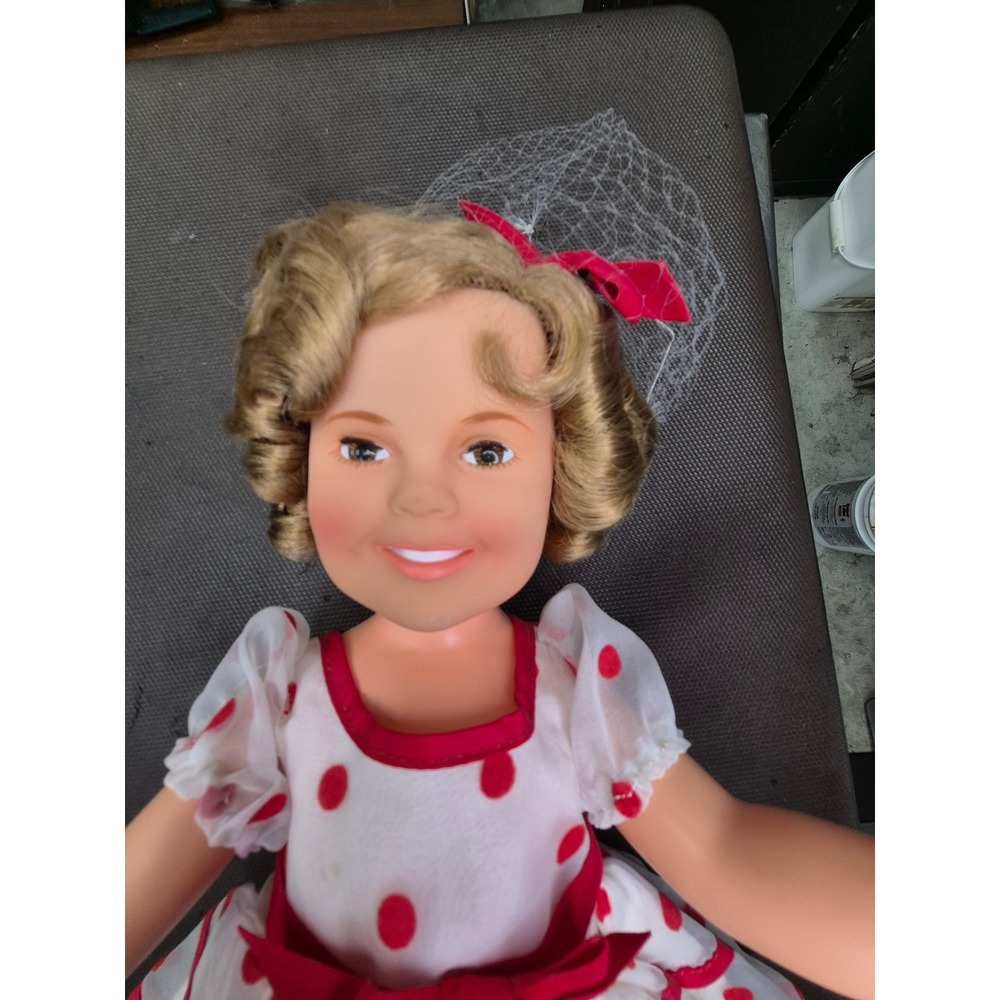 Vintage 1972‎ Ideal Toy Corp Shirley Temple Doll Red Polka Dot Dress